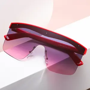Óculos de sol feminino vintage, óculos de sol vintage de alta qualidade, armação grande, luxuoso, uv400, meia armação branca, retangular, moderno para mulheres