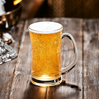 Chopes à bière classiques personnalisables avec logo, épaisses, robustes et incassables, verres à boissons gazeuses, verres à bière avec poignée