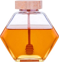 Petit pot en verre pour miel, distributeur de miel, pot en verre pour abeilles, pot à miel en verre
