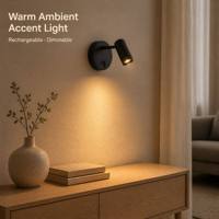 Spot lumineux mural de bureau LED portable moderne 3W, sensible au toucher, magnétique, avec charge sans fil, corps en acier inoxydable, éclairage de lecture 5V