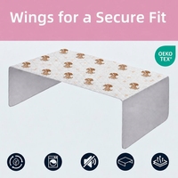 Alas Kasur AOSEN yang Dapat Dicuci dengan Lipatan, Dapat Digunakan Kembali dan Tahan Air, Alas Anti Bocor untuk Latihan Toilet, Anti Selip untuk Tempat Tidur Single