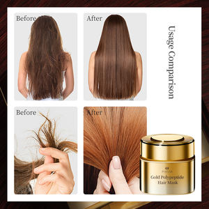 Label Masque pour cheveux au collagène polypeptidique en or 24 carats Masque pour cheveux de salon professionnel pour réparer les cheveux - Product Image 6