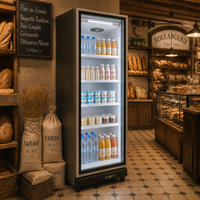 Réfrigérateur à vin et boissons, mini-réfrigérateur à cola, porte vitrée, usage commercial