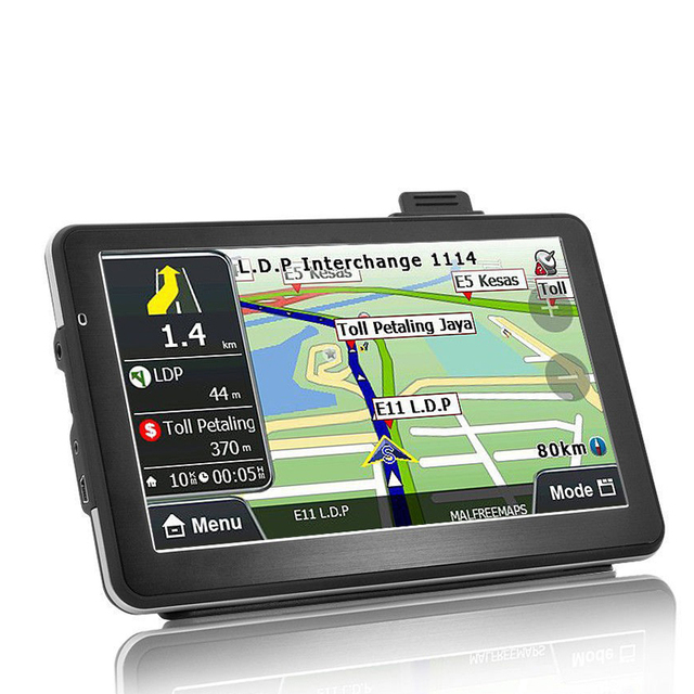 Portable 7 Inch Capacitive Screen DDR3 256M 16GB 800*480 OS Wince FM MP3 MP4 Player Truck GPS Navigation Lifetime Free Map