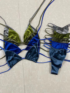 Maillot de bain bikini à armatures pour femme, double couche, avec <span class=keywords><strong>bandeau</strong></span>, haute qualité, fabrication sur mesure, collection 2021 - Product Image 5