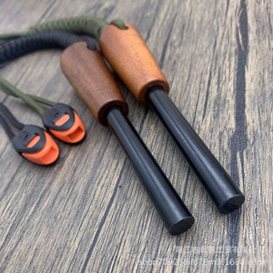 Allume-feu en bâton de magnésium avec manche en bois, accessoire de survie en plein air, étanche, pour le camping - Product Image 3