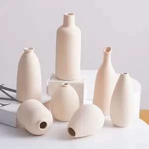 Украшение стола в полоску матовая нордическая керамическая глина Ручной Работы Цветочная ваза
