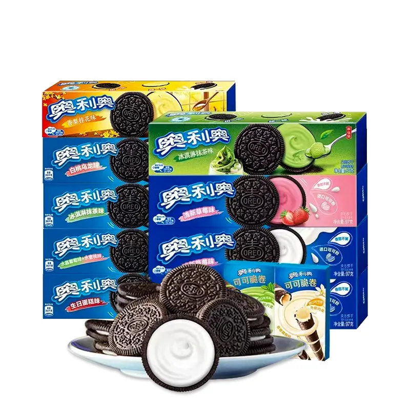 Hot Bán Chất Lượng Cao Kỳ Lạ Đồ Ăn Nhẹ Kỳ Lạ Cookie Oreo Bánh Sandwich Cookie Sô Cô La Dâu Tây Có Hương Vị Bánh Cookie Ca Cao