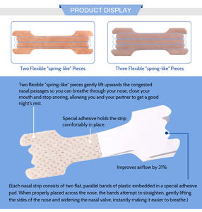 Tiras Nasales <span class=keywords><strong>para</strong></span> <span class=keywords><strong>Dormir</strong></span> de la Marca NY de Etiquetas Privadas, Alivio de la Congestión, Dejar de Roncar, Tiras Respiratorias Nasales, Modelo NY002, 2 Años de Vida Útil - Product Image 5