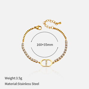 Pulsera de Cadena de Eslabones de Acero Inoxidable con Diamantes para Mujer, Estilo Ligero y Lujoso, a la Moda, Combinable con Todo, Joyería Exquisita <span class=keywords><strong>al</strong></span> <span class=keywords><strong>por</strong></span> <span class=keywords><strong>Mayor</strong></span> - Product Image 6