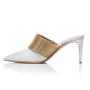 Décolleté da donna eleganti in pelle PU bianca con cinturino in oro con tacco <span class=keywords><strong>a</strong></span> <span class=keywords><strong>spillo</strong></span> e tacco <span class=keywords><strong>a</strong></span> <span class=keywords><strong>spillo</strong></span> - Product Image 1