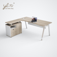 Bureau de direction en bois moderne de luxe en gros direct d'usine en forme de L