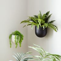 Pot Bunga Keramik Mengkilap Gantung Dekorasi Balkon Rumah, Pot Tanaman Dinding Indoor Outdoor Bergaya Nordic, Set 10 Buah