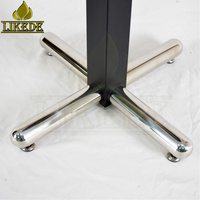 Base de table en acier inoxydable à fond croisé pour table de salle à manger de restaurant