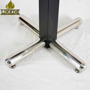 قاعدة طاولة من الفولاذ المقاوم للصدأ بتصميم متقاطع لطاولات المطاعم - Product Image 6