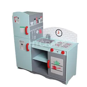 Large European Wooden Toy Kitchen Sets, Luxurious Kitchen Toy For Boys