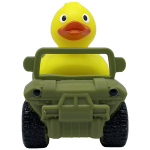 Cadeau promotionnel, canard Jeep en vrac, canards en PVC jaunes, jouets flottants en vinyle pour bébés, canard en caoutchouc qui couine pour le bain, avec un son amusant pour jouer - Product Image 3
