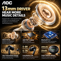 Écouteurs sans fil TWS avec logo personnalisé, écouteurs HiFi 5.4, haut-parleur de 13 mm, marque privée OEM ODM, vente en gros d'écouteurs
