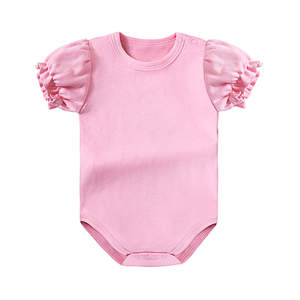 Pagliaccetto per neonato tutine per bambini all'ingrosso cotone rosa cotone 100% girocollo personalizzato di alta qualità abbigliamento per bambini fabbrica - Product Image 1