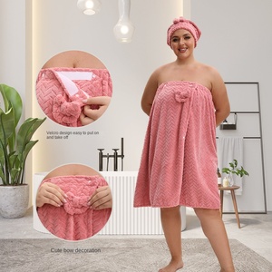 Wholesale Wheat Ear <b>Bath</b> <b>Towel</b> <b>Set</b>, Including 1 Dry Hair Cap and Skirt, Soft Absorbent, a Great Match for the Bathroom - Product Image 3