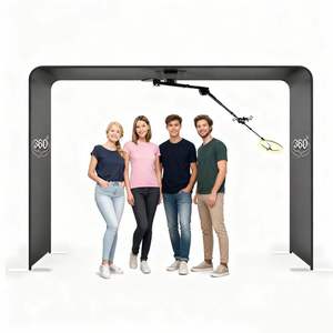 Nuova Cabina Fotografica 360° Elevata <span class=keywords><strong>per</strong></span> Esterni, <span class=keywords><strong>per</strong></span> Uso Multi-persona, Compatibile con Smartphone e Fotocamere, Struttura in Metallo, <span class=keywords><strong>Stampa</strong></span> Self-Service - Product Image 2