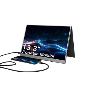 Monitor Portátil para Juegos de 13.3 Pulgadas QHD de 30 Pines con Interfaz Tipo-C, Monitor Portátil HD IPS Recién Actualizado con Soporte - Product Image 1
