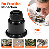 Wholesale 20X Glass Lens High Optical Clarity Durable Watch Repair Magnifier Portable Timepiece Inspection Tool for Distributors