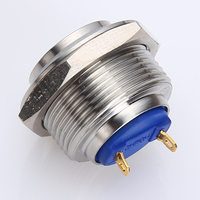 ONPOW 16mm interruptor de botón de empuje del fabricante (GQ16H-10/J/S) CE RoHS de acero inoxidable