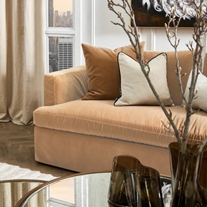 <span class=keywords><strong>Chic</strong></span> <span class=keywords><strong>rétro</strong></span> européen esthétique 2 places Beige velours <span class=keywords><strong>canapé</strong></span> inclinable avec cadre en bois pour la maison salon meubles utilisation - Product Image 1