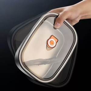 304 <span class=keywords><strong>Food</strong></span> Grade RVS Luchtdicht Voedselbewaarbak met Datumwijzerdeksel - Lekvrij BPA-Vrij Lunchbox voor Meal Prep - Product Image 4