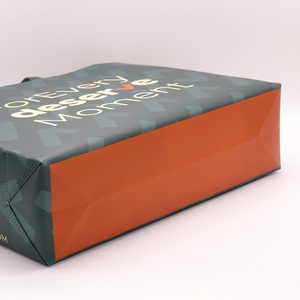 <span class=keywords><strong>TDG</strong></span> BAGS, bolsas de mano reutilizables no tejidas laminadas personalizadas, bolsas de compras promocionales con sellado térmico, patrón de letras, regalo de comestibles de 30-50cm - Product Image 4