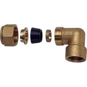 Kit de joint coudé femelle 3/4X16 pour tuyau en cuivre-Surface lisse peinte raccord à pression connecteurs en plastique en acier connexion à souder - Product Image 1