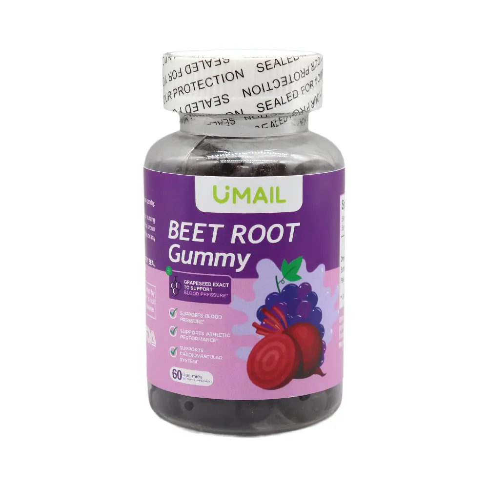 Super Natural Beet Root Gummies Energy Boost With Pomegranate CoQ10 & Grape Seed Beet Root Gummies
