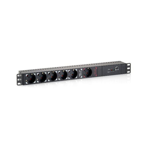 19 Inch 5 + 1 Đức Loại Rack Mount Master-Slave PDU Điện Phân Phối Đơn Vị Với Đèn Led - Product Image 1