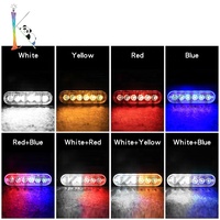 Luz de advertencia estroboscópica Led para camión, barra de luz intermitente, lámpara de Faro, ámbar, rojo, azul, blanco, para tráfico, 4Led