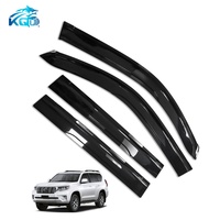 Déflecteur de fenêtre KQD-kaqidu pour Toyota PRADO 1998-2007, en PC noir de luxe, nouveau pare-pluie, visière de porte, protection contre la pluie, facile à installer