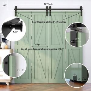 WEKIS Herrajes para Puertas Plegables Verticales sin Marco Estilo Francés, de Aluminio, Latón, Aleación de Zinc y Acero, para Baño y Dormitorio - Product Image 3