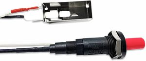 Kit d'<span class=keywords><strong>allumage</strong></span> piézoélectrique à bouton-poussoir 7509 avec électrodes en céramique filetées, adapté aux cheminées à gaz, fours, chauffages, etc. - Product Image 4