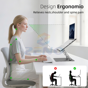 Máy Tính Xách Tay Thông Gió Đứng Rack Núi Quạt Làm Mát Ergonomic Có Thể Tháo Rời Máy Tính Đứng Phù Hợp Cho 16 Inch Máy Tính Xách Tay Đứng Với <span class=keywords><strong>Fan</strong></span> - Product Image 5