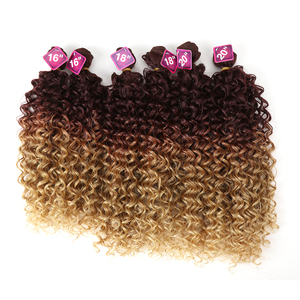 Noble Romance-mechones de pelo ondulado para mujer, fibra resistente al calor, 16-20 pulgadas, rizado sintético, <span class=keywords><strong>Afro</strong></span>, extensión de cabello rizado - Product Image 1