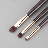 YDINI Premium Quality 3 Stück Kupfer Ferrule Daumen groß Mittel klein Lidschatten Make-up Pinsel Set mit Pony Haar