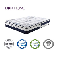 Matelas de massage orthopédique hybride King Queen, matelas de lit 12 pouces en Latex, matelas à ressorts hélicoïdaux de poche