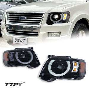 TYPY for ford Explorer 2006-2010 <b>Headlight</b> Assembly Modification Defender Style 12V <b>LED</b> Lens Daytime Running Lights Turn Signals - Product Image 1