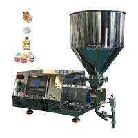 Pompe à engrenages à rotor à lobes servo semi-automatique Remplissage de dosage à piston de crème glacée Remplisseuse manuelle de crème et de lotion Remplisseuse de crème