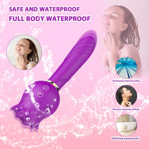 <span class=keywords><strong>Vibrator</strong></span> G-Spot 12 Kecepatan Bentuk Mawar, Daya Kuat, Dapat Diisi Ulang via USB, dengan Fitur Hisap Klitoris, Tongkat Vibrasi <span class=keywords><strong>AV</strong></span> untuk Wanita - Promo! - Product Image 4