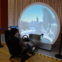 Pantalla de Cúpula Voladora de Simulación Virtual Seeball de 3m de Diámetro, Pantalla FRP de Forma Especial, Pantalla de Arco 3D sin Gafas, Láser UST Blanco 1.1