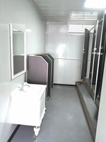Toilettes modulaires préfabriquées en conteneurs modernes, sanitaires publics, hôtels, cuisines, appartements, ateliers, immeubles de bureaux
