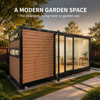 Maison mobile en bois à structure en acier préfabriquée de 20 pieds étanche pour jardin, supermarché, salle de sport pour chambre, salon