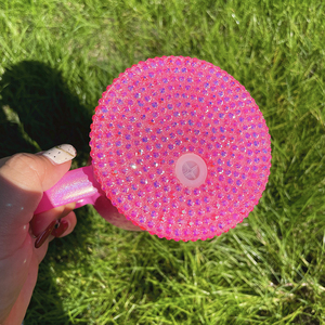 Bán buôn số lượng lớn cao Borosilicate chúng tôi kho trống thăng hoa ánh sáng lung linh 17Oz Holographic glittery cốc thủy tinh với Bling Nắp - Product Image 5