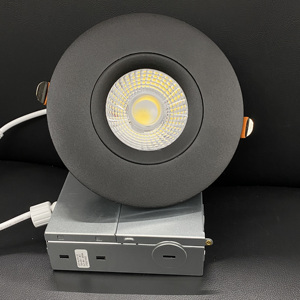 Đen 4inch 12W + 3W COB Chip Led Downlight với ánh sáng ban đêm mờ để ấm 5cct 2700k3000k4000k5000k6000k hai chế độ có thể thay đổi ETL - Product Image 2